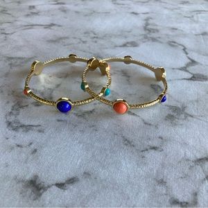 RHG CN stamped multi colored bangle bracelets